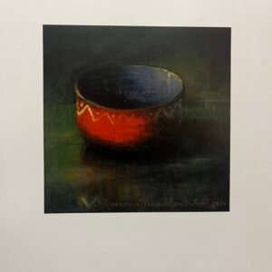 Print of paper mache bowl