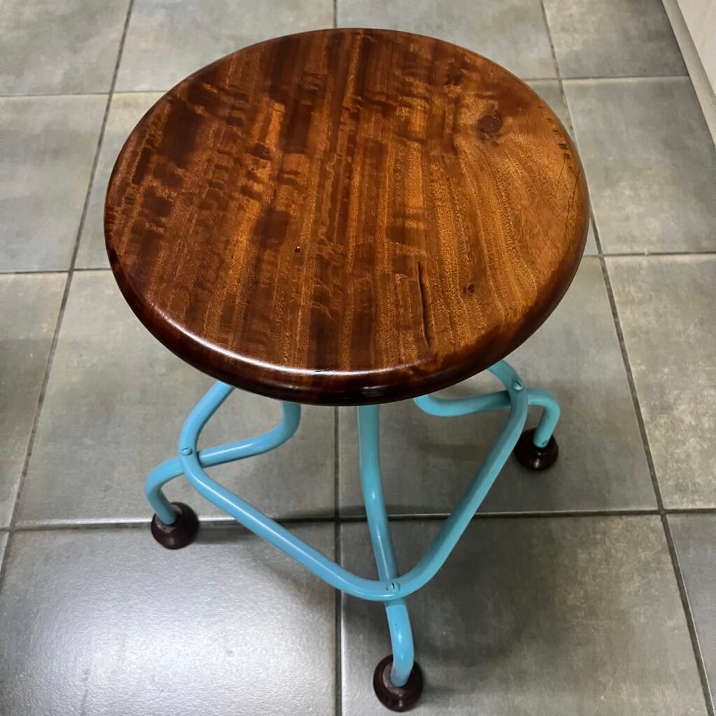 Restore a vintage industrial workshop stool