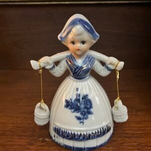 Delft Blue-style Dutch Milkmaid